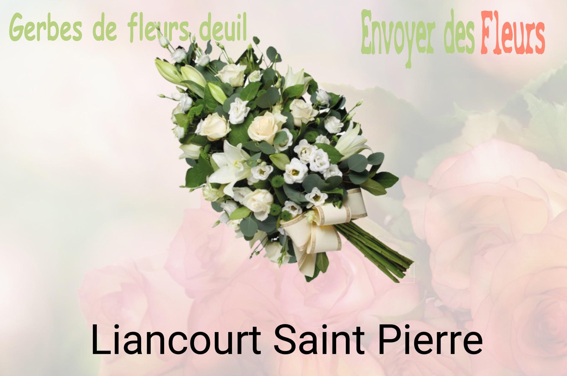 Gerbe de fleurs de deuil livrée à Liancourt-Saint-Pierre